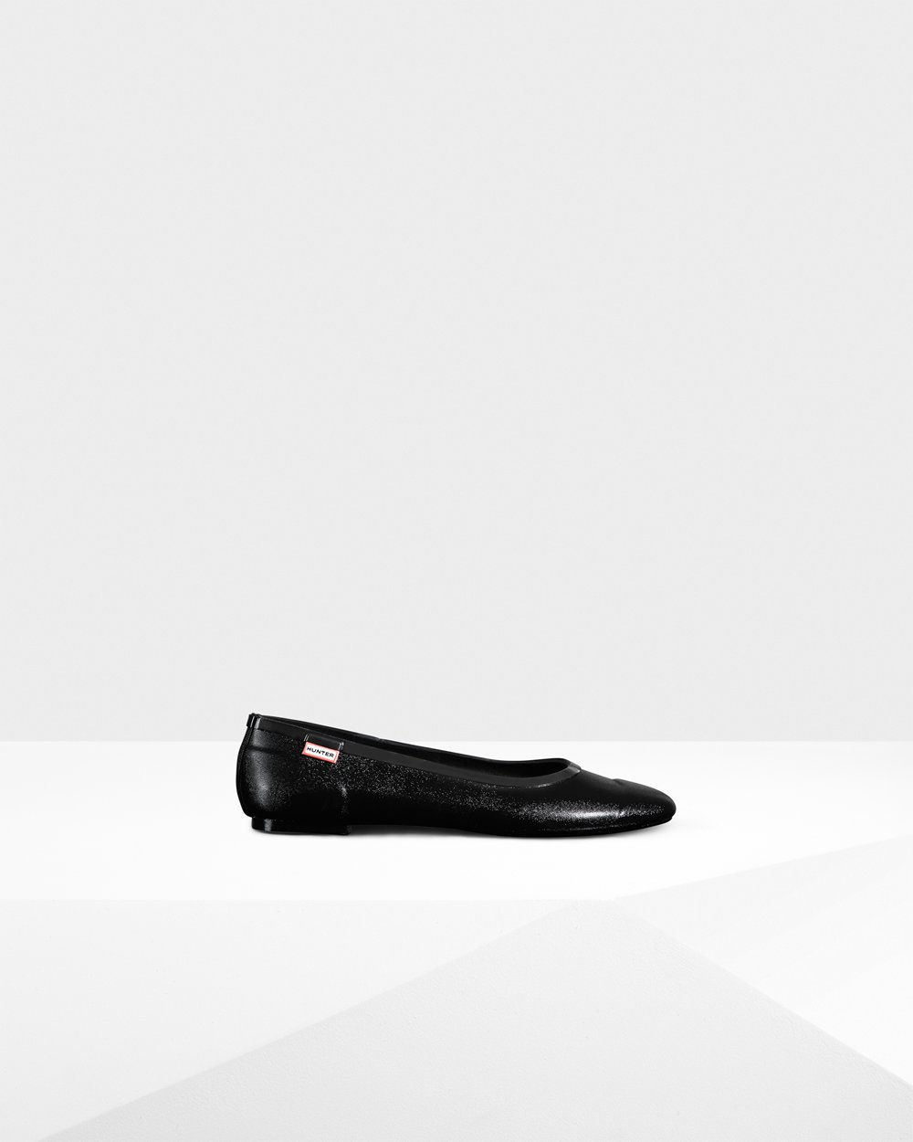 Hunter Ballerinaer Svart - Dame Original Tour Gloss Flats - Norge WQLZDS-457